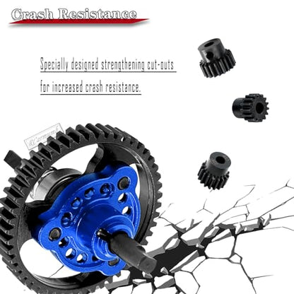 Hardened Steel 52T Slipper Clutch Eliminator Upgrades Part for Slash 4X4/VXL Stampede 4X4/VXL Rustler 4X4/VXL,52T Spur Gear with Pinions Gears Set (15T 17T 19T) Hops up,#6878,Navy Blue - color: Navy Blue(52T)