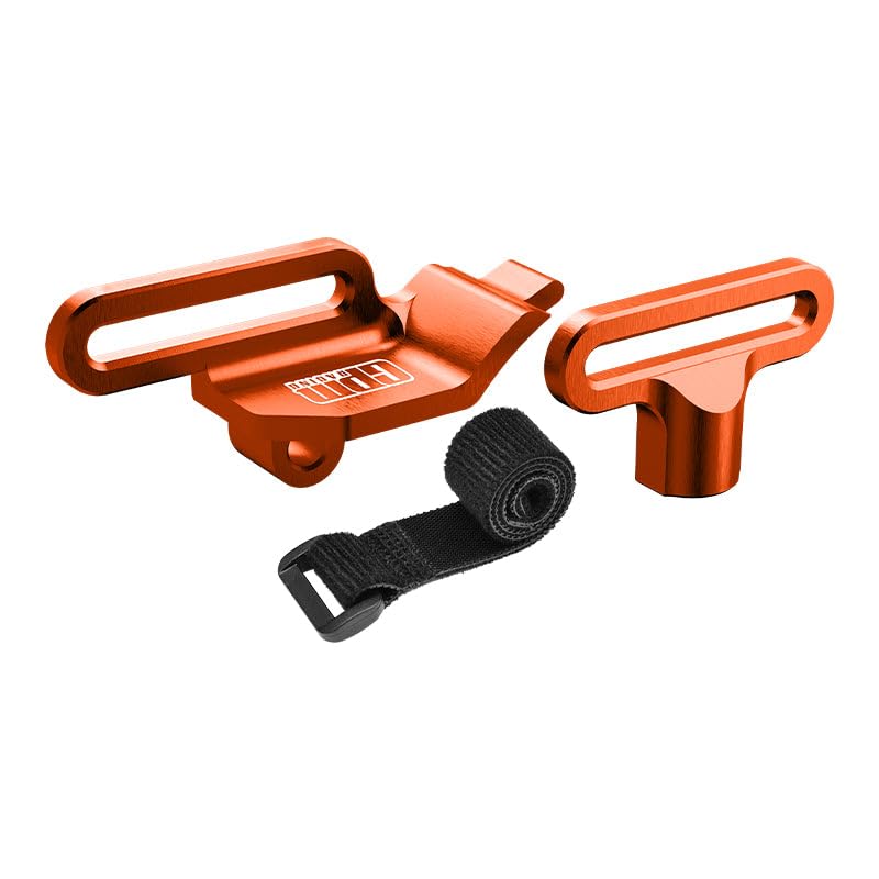 Aluminum 7075 Alloy Retainer Battery Hold-Down for Traxxas 1:16 Mini Maxx 4WD 107154-1 / Mini XRT VXL-3S 108076-1 Monster Truck Upgrades - Orange