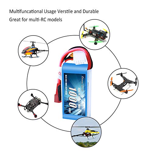 Gens ace 11.1V 1000mAh 3S 45C LiPo Battery Pack with T Plug for RC Plane Car Boat Truck Heli Airplane