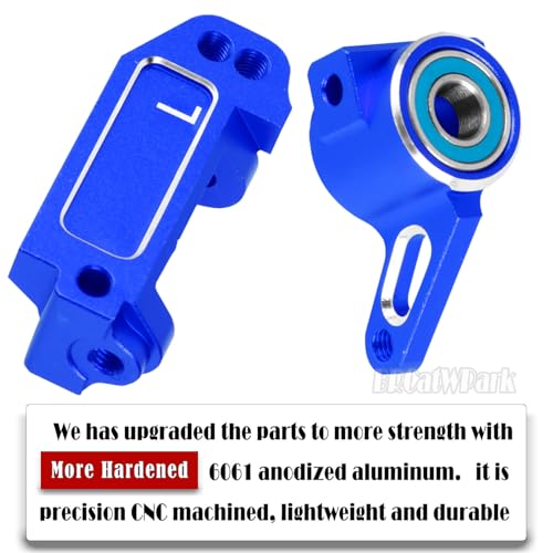 Aluminum Steering Blocks,C-Hubs Caster Block,Rear Stub Axle Carriers Upgrades Part for 1/10 Slash 2WD (VXL)/Rustler 2WD (VXL)/Stampede 2WD (VXL)/Bandit 2WD (VXL),BRCatWPark w/Bearings,Navy Blue - color: Navy Blue - (Aluminum Blocks)