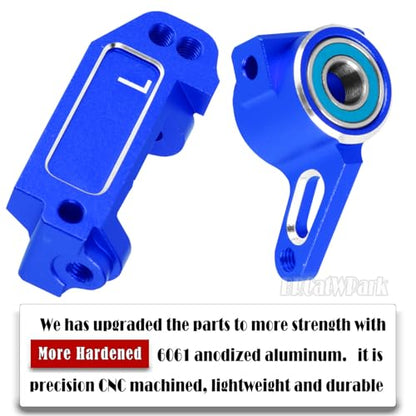 Aluminum Steering Blocks,C-Hubs Caster Block,Rear Stub Axle Carriers Upgrades Part for 1/10 Slash 2WD (VXL)/Rustler 2WD (VXL)/Stampede 2WD (VXL)/Bandit 2WD (VXL),BRCatWPark w/Bearings,Navy Blue - color: Navy Blue - (Aluminum Blocks)