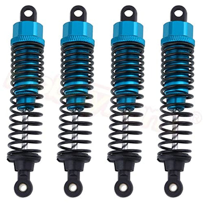 Replacement Part For 4PCS 106004 166004 06038 Upgrade Aluminum Shock Absorber 1/10 Scale For Redcat Exceed RC Nitro Off Road Buggy Backwash - (Color: Blue 8025-D2)