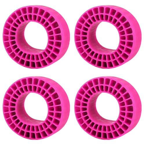 Silicone Rubber Inserts Fit 62-64mm*24mm 1.0" Tires for TRX4M Ascent-18 1/18 SCX24 AX24 1/24 Scale RC Crawler Upgrade (Pink) - color: Pink