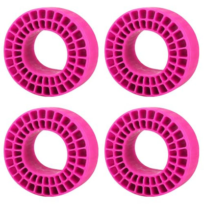 Silicone Rubber Inserts Fit 62-64mm*24mm 1.0" Tires for TRX4M Ascent-18 1/18 SCX24 AX24 1/24 Scale RC Crawler Upgrade (Pink) - color: Pink