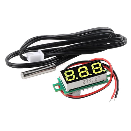 2pcs Digital Thermometer Module NTC Waterproof Metal Probe -50°C to 125°C Yellow Temperature Sensor - color: Yellow