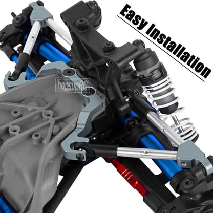 7075 Aluminum C Hub Front Tie Rods with Stabilizer Upgrade Parts for 1/10 Slash 4X4 4WD LCG.Titanium - color: Titanium(for 1/10)