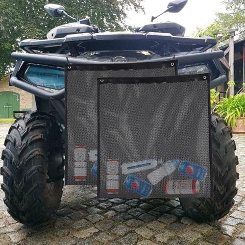 2 Pcs TV Trash Sack PVC Mesh Bag Compatible With Polaris RZR, Can-Am, CFMOTO, Teryx, Mule, Arctic Cat, Pioneer, Golf Cart and most models(BLACK) - color: black