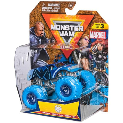Monster Jam, Marvel Official S.H.I.E.L.D. Monster Truck, Die-Cast Vehicle, 1:64 Scale, Super Hero Kids Toys for Boys Ages 3 and up - color: Shield