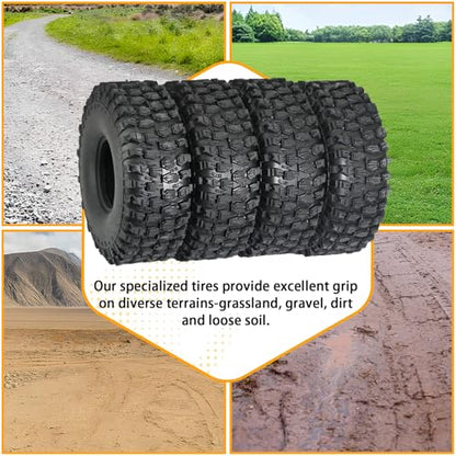 1.9" Rocks Tires 120 * 45mm Rubber Tyre Set for 1/10 RC Crawler Axial SCX10 90046 SCX10 III AXI03007 Tamiya CC01 D90 D110 (4PCS)