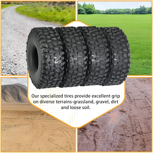 1.9" Rocks Tires 120 * 45mm Rubber Tyre Set for 1/10 RC Crawler Axial SCX10 90046 SCX10 III AXI03007 Tamiya CC01 D90 D110 (4PCS)