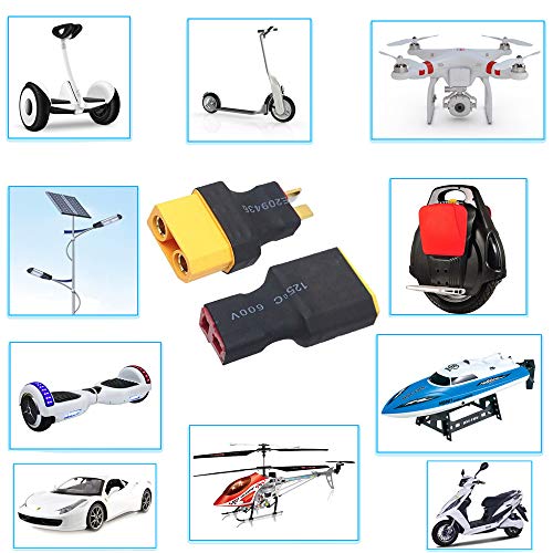 2pairs No Wires XT90 XT-90 Plug to Male Female T Plug Adapter Connector Wireless Conversion for RC Lipo NiMH Battery Charger