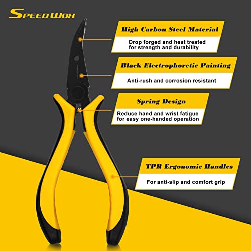 SPEEDWOX Curved Ball Link Pliers RC Tool Curved Tip Bent Head | Ball Joint Pliers, For RC Vehicles Airplane Car, Repair Tool RC Car Plane Tool R/C Pliers Black & Yellow