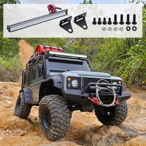 36 LED RC Light bar Roof LED Lamp Kit Headlights for TRX4 SCX10 & SCX10 II Traxxas Slash 2WD 4X4 Redcat Gen7 Gen 8 Crawler Car Truck (Type A)