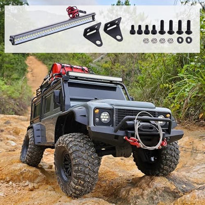 36 LED RC Light bar Roof LED Lamp Kit Headlights for TRX4 SCX10 & SCX10 II Traxxas Slash 2WD 4X4 Redcat Gen7 Gen 8 Crawler Car Truck (Type A)