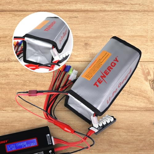 Tenergy 2 Pack, Fire Retardant Lipo Bags, Battery Bags for Charging and Storage, 7.3x3x2.4 inches Each - size: 2x Small 7.3x3x2.4in