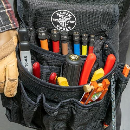 Klein Tools 32930 SAE Magnetic Impact Nut Setter Set, 6-Piece Color Coded Power Nut Driver with Extended Reach, 6 SAE Sizes - size: 6-Inch / 6-Piece Set