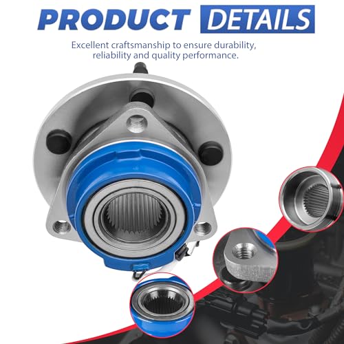 513121 Front Wheel Bearing Hub Assembly with ABS 5 Lugs 1 Pack | Fits for Buick Cadillac Chevy Impala Venture Pontiac Grand Prix Oldsmobile Saturn, Replacement Hub Assemblies Bearings - size: 513121/1PC
