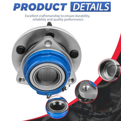 513121 Front Wheel Bearing Hub Assembly with ABS 5 Lugs 1 Pack | Fits for Buick Cadillac Chevy Impala Venture Pontiac Grand Prix Oldsmobile Saturn, Replacement Hub Assemblies Bearings - size: 513121/1PC
