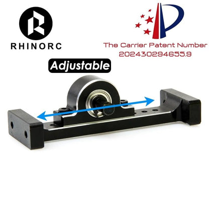 RhinoRC Hanger Beam,RC Holder Bridge,Metal Extend Driveshaft Axle for 1/10 Axial SCX10 Crawler Trucks Bridge Device Upgrade Parts(Adjustable V2) - color: Adjustable V2 Kit