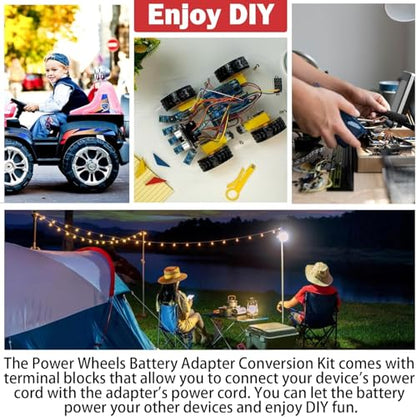 Power Wheel Adapter for Craftsman 20V Battery,for Craftsman 20V Li Battery Adapter with Switch & Fuses & Wire Terminals, with 14 AWG Wire,Power Convertor for DIY,RC Toys,Robotics and Work Lights - style: for Craftsman 20V Battery Adapter 1PC