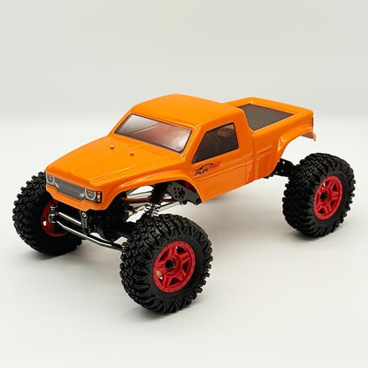 furitek Terra COMP – 1/18 RTR Crawler - Remote Control Car, RC Rock Crawler 1/18 Scale w Carbon Fiber Chassis n 2-in-1 Outrunner Brushless System for Adults, RC Hobbyists (Orange (w Digiboard)) - color: Orange (W Digiboard)