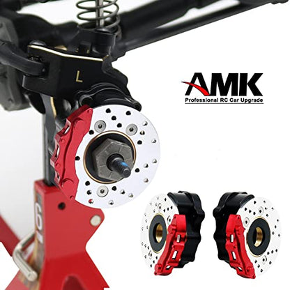 2pcs Brake Disc/Rotor Caliper TRX4 Portal Axle Housing for 1/10 RC Crawler TRX6 TRX-4 Bronco Defender Upgrade - color: Q