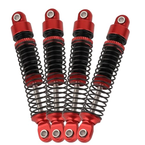 53mm 59mm 66mm 78mm Aluminum Long Threaded Shocks Absorbers Oil Damper for 1/18 RC Crawler TRX4M TRX-4M KUpgrade Parts (59mm-red) - color: 59mm-red