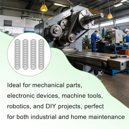 M5x10mm Precision Metal Shim Set,304 Stainless Steel Metric Washers 48pcs | 0.1, 0.2, 0.3 and 0.5mm assorted spacers for M5 metric bolts, mechanical fastening, shaft alignment and precision assembly - size: M5X10