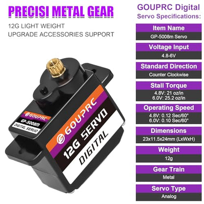 GOUPRC 4.6KG RC Digital Micro Servo of Metal Steel Gear with Servo Mount Bracket & Servo Horn and Steering Linker Kit for Axial SCX24 1/24 RC Car Crawler Upgrade - color: Purple Horn & Linker Kit