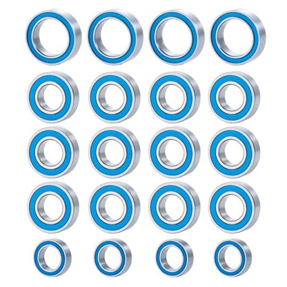 Bearing Kit for Tamiya for TT01 TT01D TT01E TT02B 20PCS Sealed Bearing Set 1/10 RC Crawler Car Chassis Upgrade Parts