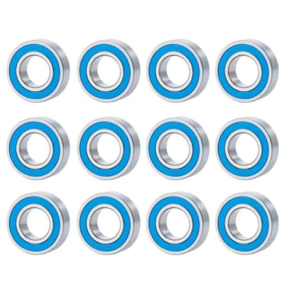 Parts For Tamiya Frog 12Pcs Metal Wheel Hub Axle Sealed Bearing Kit RC Car Truck Model Accessories Upgrade Parts