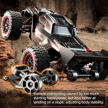 X-Verse SG316 MAX Fast RC Cars for Adults Max 50 mph, 1/16 Brushless Motor Off Road Remote Control Truck, 4WD High Speed Drift RC Car, All Terrain RC Truggy (3 Battery) - color: Sg316max Gray