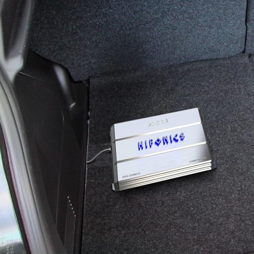 Hifonics Zeus ZXX 2400 Watt Max Class D Monoblock Car Audio Amplifier Amp with Bass Knob and Remote, Variable Crossovers, ZXX-2400.1D, Silver - style: 2400 Watt Monoblock