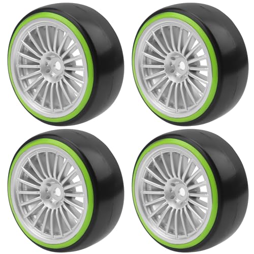 OD62mm Hard Plastic RC Drift Car Tires & Wheel Rims 12mm Hex Tyre & 1/10 RC Drift Car Tires Plastic Tyres and 12mm Hex Hard Plastic Wheel Rims