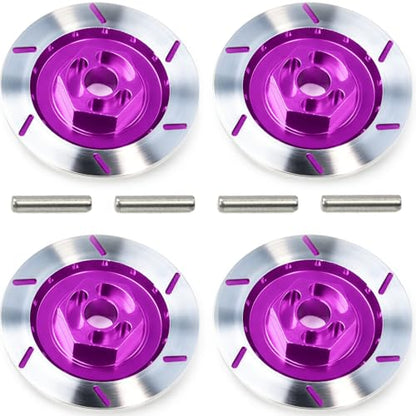 Brake Discs with 12mm Hex Hub for 1/10 Scale RC Cars - Aluminum Alloy Upgrade Kit for Drift, On-Road Car - CNC Machined Performance Part with Anodized Finish Purple - color: Purple