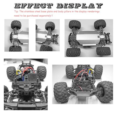 Compatible with Hyper GO RC Car Parts, 1/16 Metal Upgrade Aluminum Accessories, Replacement Parts kit for H16BM H16GT H16DR H16 MJX 16207 16208 16209 16210 (Gray) - color: Gray