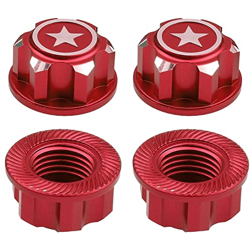 17mm Wheel Nuts 17mm Wheel Wrench Tool for Traxxas Maxx WideMaxx E Revo 2.0 Summit T Maxx RC Monster Truck Wheels Tires Red - color: W/Red Nut