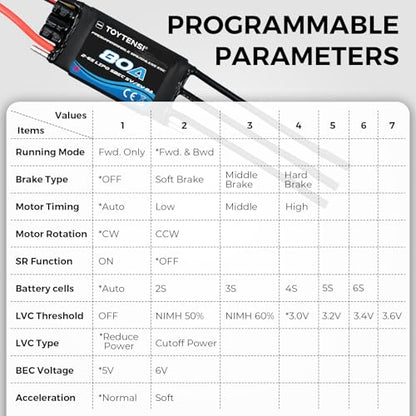80A 2–6S Water-Cooled Brushless Marine ESC for RC Boat, Boat ESC with XT90 & 4.0mm Bullet Connectors