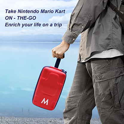 XANAD EVA Hard Case for Mario Kart Live:Nintendo Switch Mario Set Edition - Travel Protective Carrying Storage Bag（Red） - color: Red