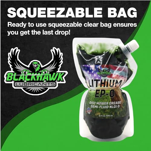 Lithium EP0 Grease, 32 oz EZ Squeeze Pouch (1pk) | Used for Disc Mowers, Gear Boxes, Auger and Mixer Drives, Cutter Bars, and more, Made in USA - size: EPO (1)