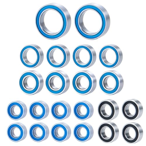 Double Rubber Seal for TRX-4M for Bronco for Defender 1/18 Scale RC Crawler Truck Car Upgrade Parts 22PCS Sealed Bearing Set