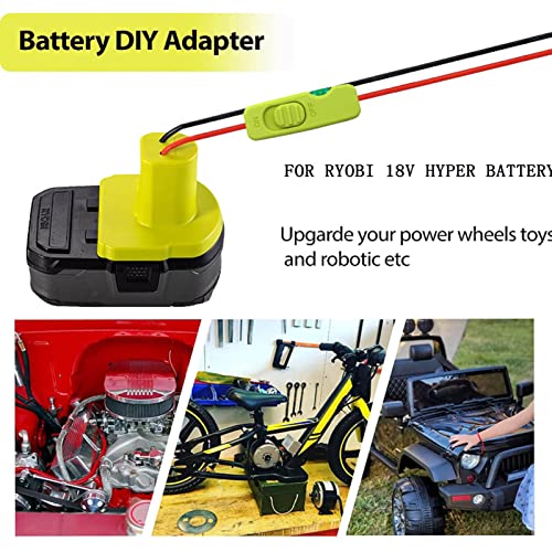 Battery Adapter Conversion Kit with Wire Terminals Power Connector for DIY Ride On Trucks RC Cars Robotics Toys Universal Battery Replacement Accessory for Remote Control Vehicles