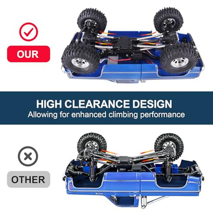 High Clearance Links Stainless Steel Chassis Linkage Set for 1/18 Traxxas TRX4M Bronco Defender RC Crawler Upgrade Parts(8Pcs)
