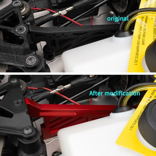MOHERO Aluminum Alloy RC Front Chassis Brace for 1/5 LOSI 5IVE-T 2.0 RC Truck Upgrade Part (Red) - color: Red - Front