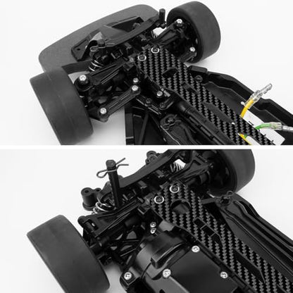 RC Carbon Fiber Battery Mount Plate Battery Retaining Mount Plate Battery Holder Strap Compatible with Tamiya TT02 1/10 RC On Road Touring Car Upgrade Parts