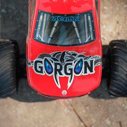 ARRMA RC Truck Gorgon 2 Wheel Drive MT 1/10 RTR (Ready-to-Run Battery and Charger Included) Smart 3300 7C S120 USB Red ARA3230ST2 - color: Red