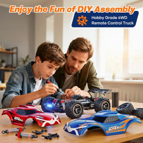 1/16 Brushless Fast RC Cars for Adults - Max 64KM/H Off Road Remote Control Car - High Speed 4X4 All Terrain RC Monster Trucks