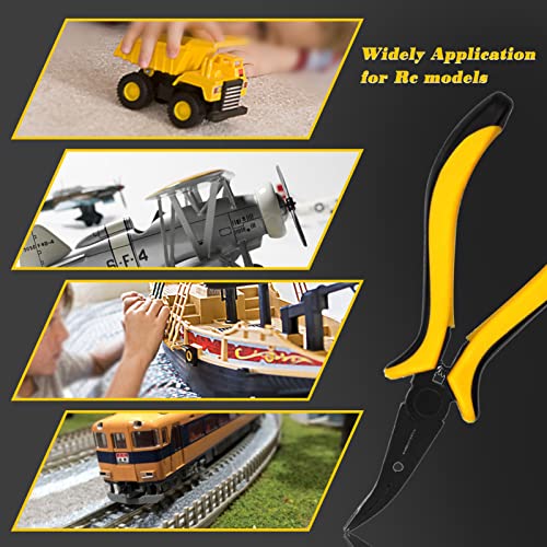 SPEEDWOX Curved Ball Link Pliers RC Tool Curved Tip Bent Head | Ball Joint Pliers, For RC Vehicles Airplane Car, Repair Tool RC Car Plane Tool R/C Pliers Black & Yellow