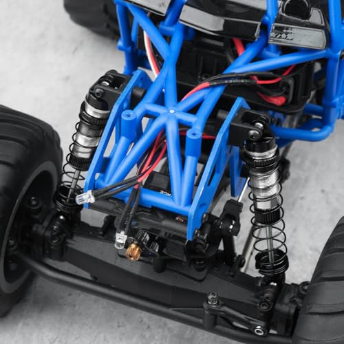 LSG 4Pcs Aluminum RC Shock Absorber Threaded Shocks for 1/18 LOSI Mini LMT 4x4 Brushed Monster Truck RTR Suspension Damper Upgrades Parts (Silver) - color: Silver