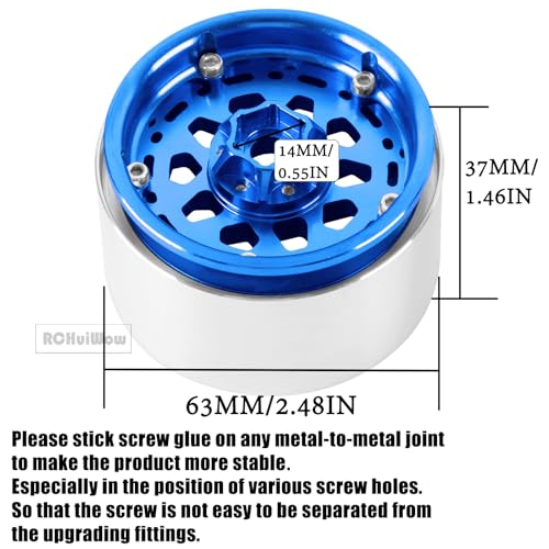 2.2" Beadlock RC Wheels for 1/10 RC Crawler SCX10 Capra,AMG 6x6,TRX4,Red cat Gen8 Everest Gen7 Pro,Alloy Aluminium rc Wheels 2.2 Beadlock Wheels 2.2 Beadlock Rims,4pcs,Navy Blue - color: Navyblue(4pcs)